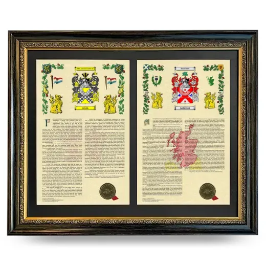 Double Armorial History Framed - Heirloom