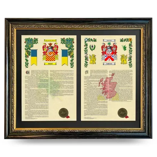 Double Armorial History Framed - Heirloom