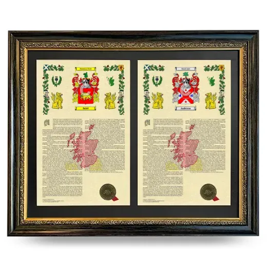 Double Armorial History Framed - Heirloom