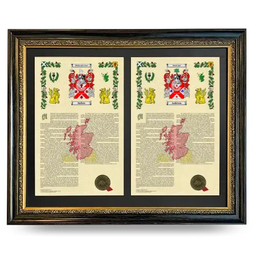 Double Armorial History Framed - Heirloom