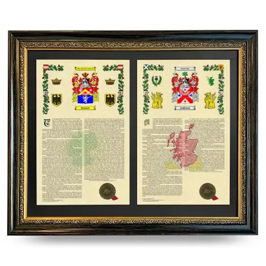 Double Armorial History Framed - Heirloom