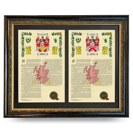 Double Armorial History Framed - Heirloom