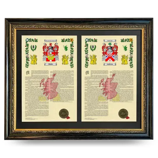 Double Armorial History Framed - Heirloom