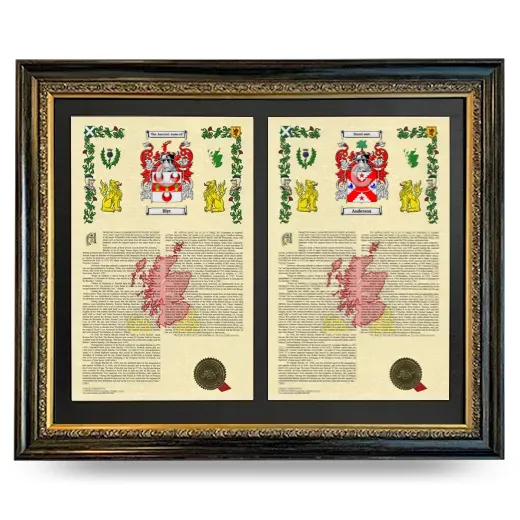 Double Armorial History Framed - Heirloom