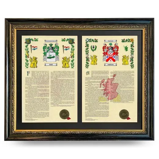 Double Armorial History Framed - Heirloom