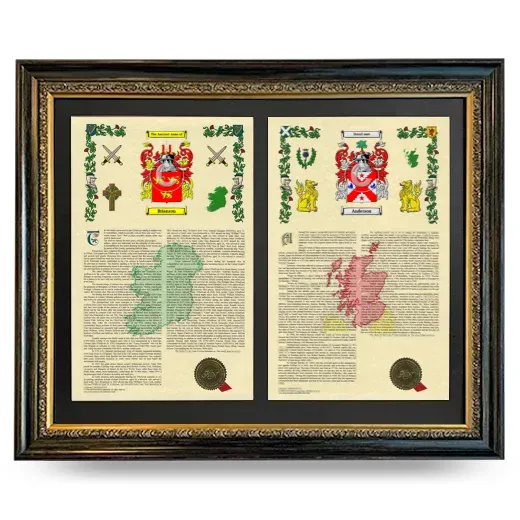 Double Armorial History Framed - Heirloom
