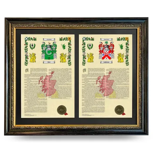 Double Armorial History Framed - Heirloom