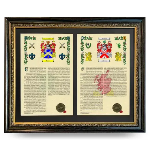 Double Armorial History Framed - Heirloom