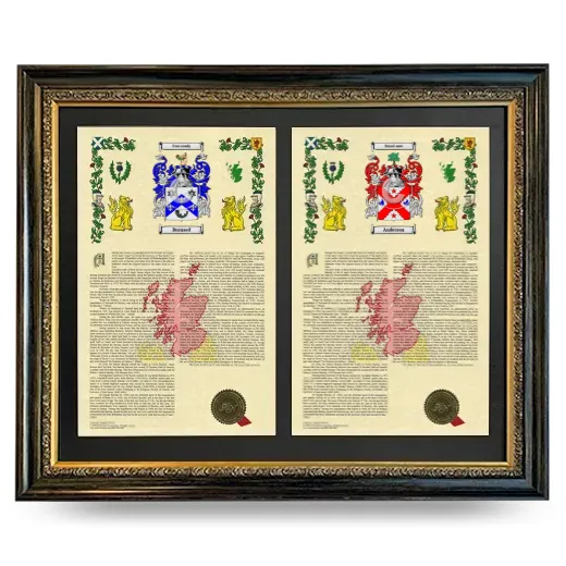 Double Armorial History Framed - Heirloom