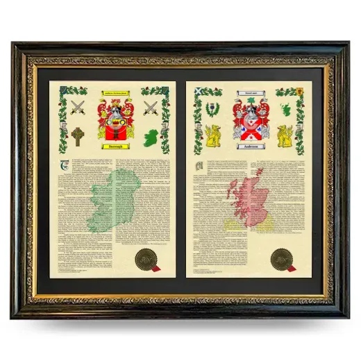 Double Armorial History Framed - Heirloom