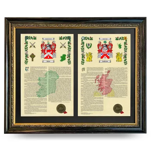 Double Armorial History Framed - Heirloom