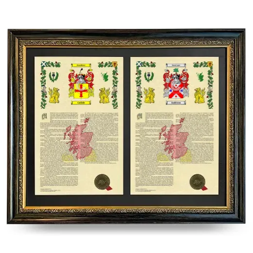 Double Armorial History Framed - Heirloom