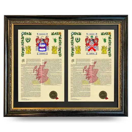 Double Armorial History Framed - Heirloom