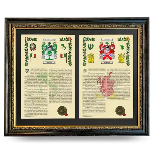 Double Armorial History Framed - Heirloom