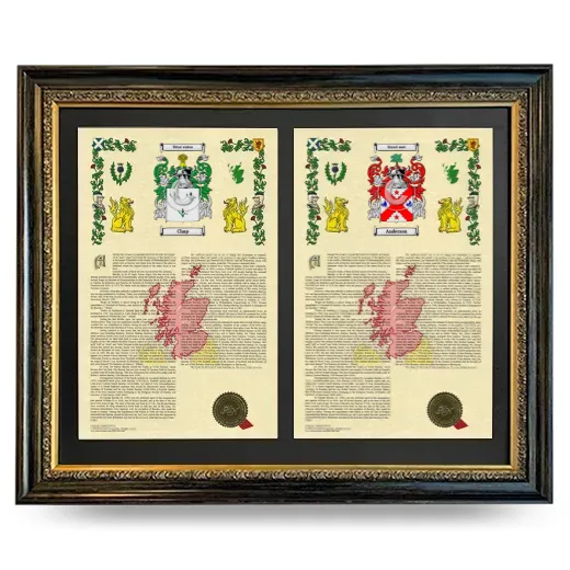 Double Armorial History Framed - Heirloom