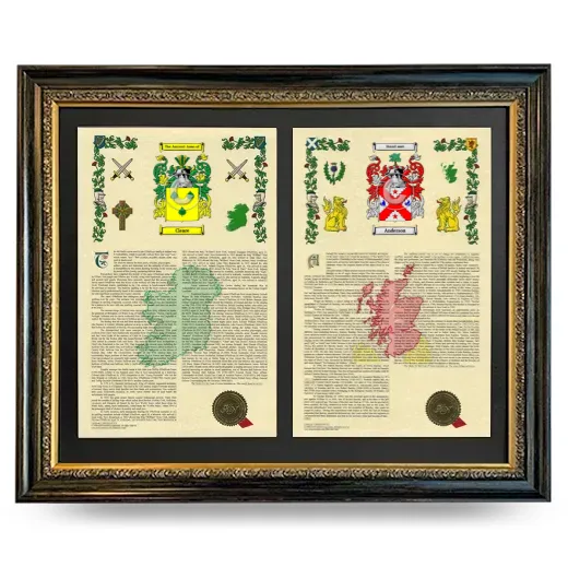 Double Armorial History Framed - Heirloom