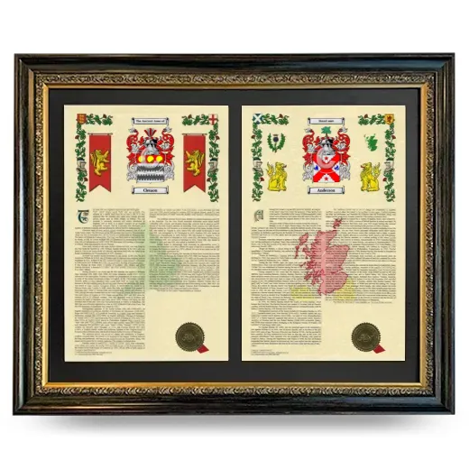 Double Armorial History Framed - Heirloom