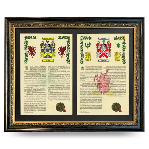 Double Armorial History Framed - Heirloom