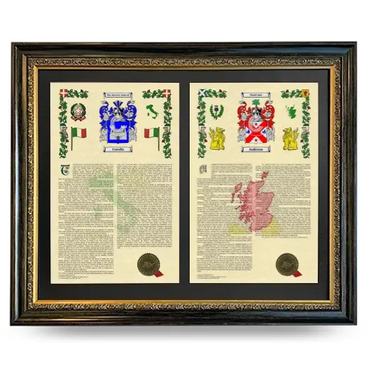 Double Armorial History Framed - Heirloom