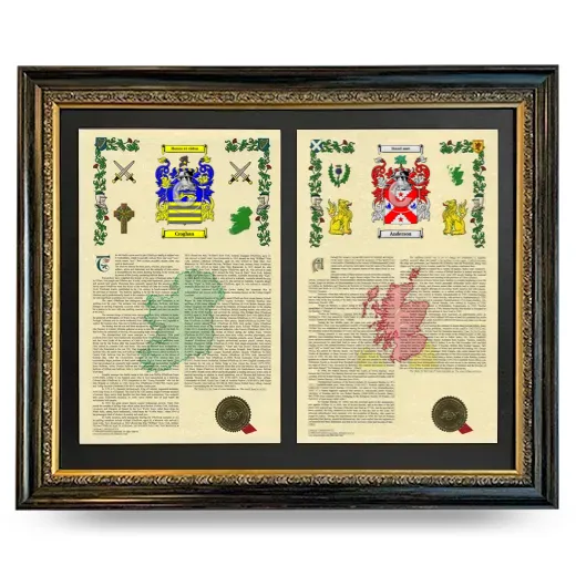 Double Armorial History Framed - Heirloom