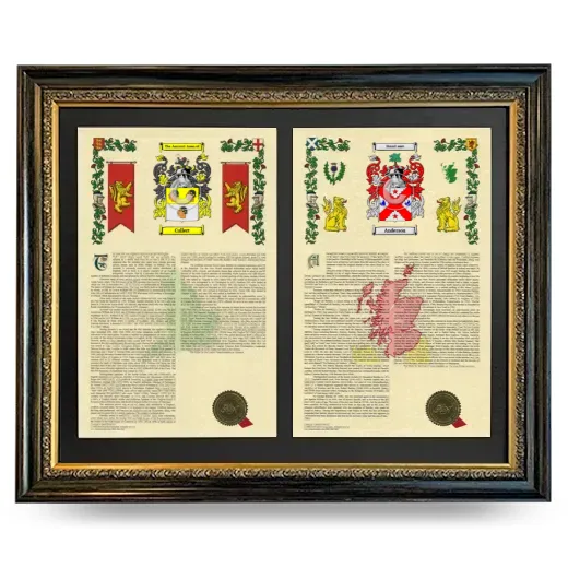 Double Armorial History Framed - Heirloom