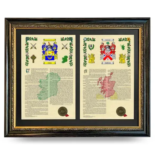 Double Armorial History Framed - Heirloom