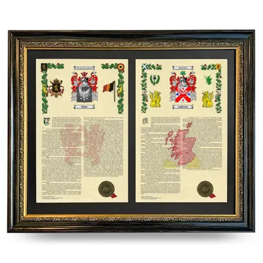 Double Armorial History Framed - Heirloom