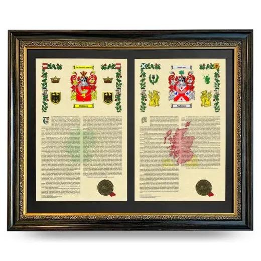 Double Armorial History Framed - Heirloom