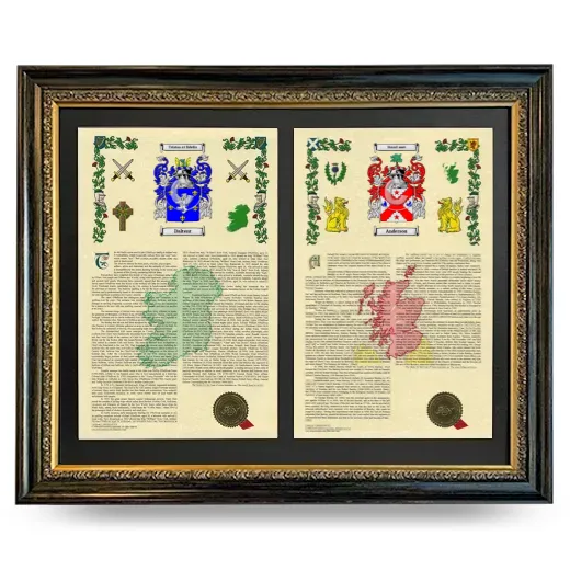 Double Armorial History Framed - Heirloom