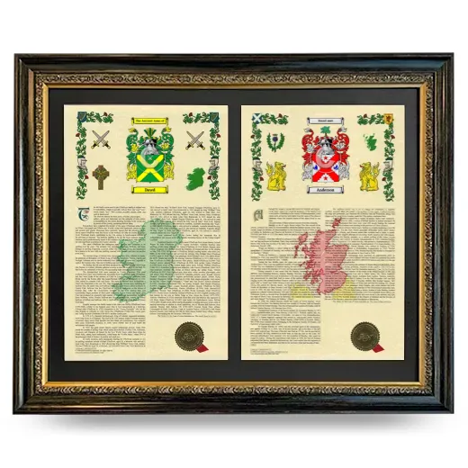 Double Armorial History Framed - Heirloom