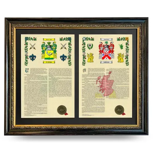 Double Armorial History Framed - Heirloom
