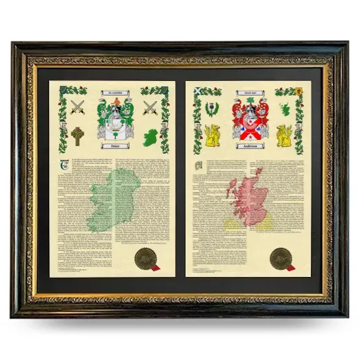 Double Armorial History Framed - Heirloom