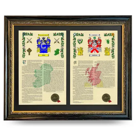 Double Armorial History Framed - Heirloom