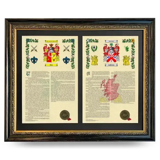 Double Armorial History Framed - Heirloom