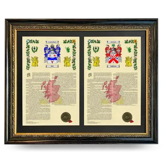 Double Armorial History Framed - Heirloom