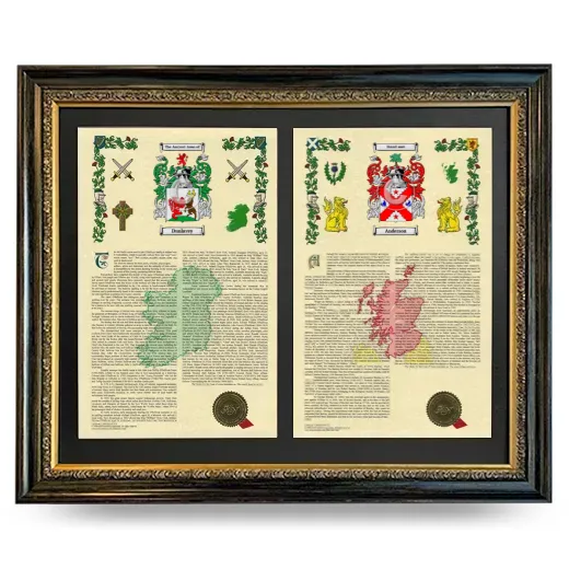 Double Armorial History Framed - Heirloom