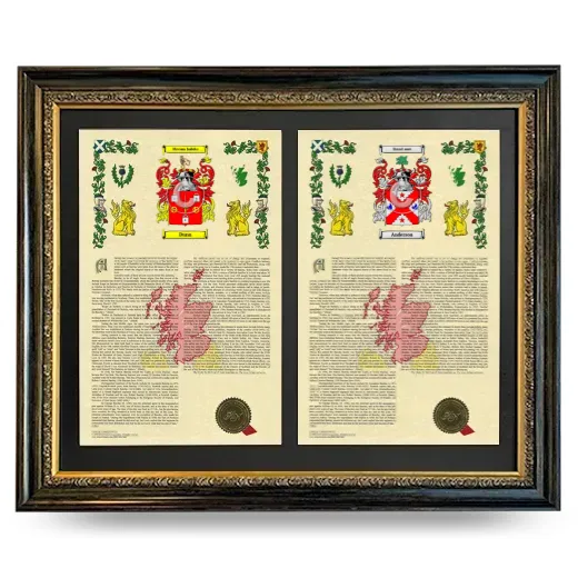 Double Armorial History Framed - Heirloom