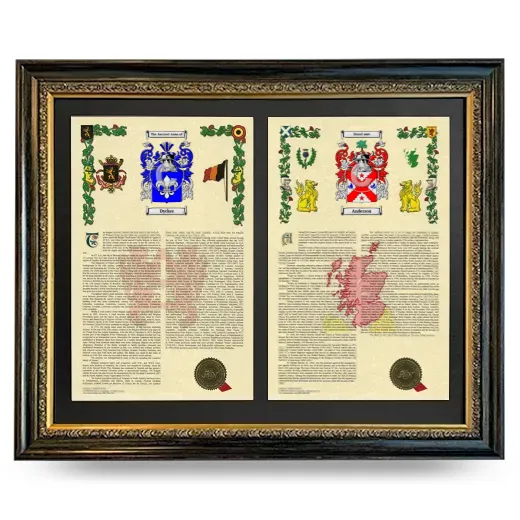 Double Armorial History Framed - Heirloom