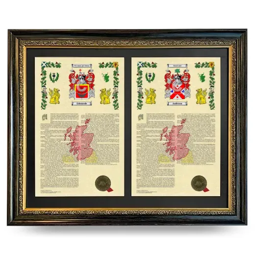 Double Armorial History Framed - Heirloom
