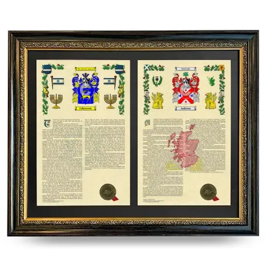 Double Armorial History Framed - Heirloom
