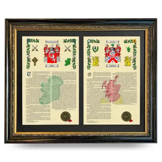 Double Armorial History Framed - Heirloom