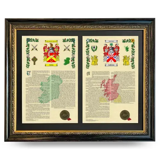 Double Armorial History Framed - Heirloom