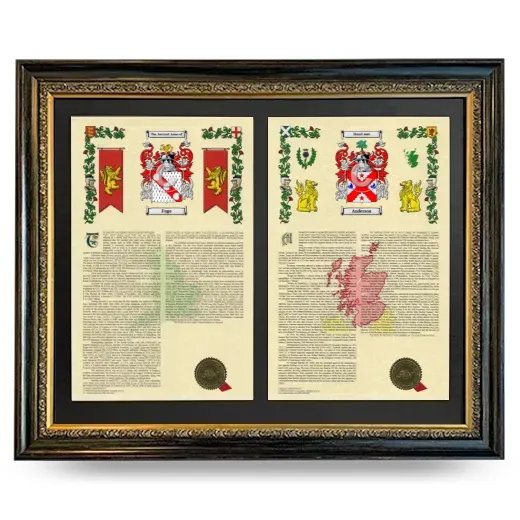 Double Armorial History Framed - Heirloom