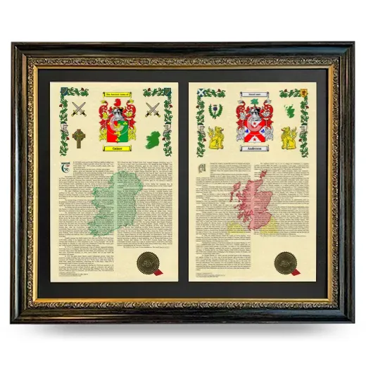 Double Armorial History Framed - Heirloom