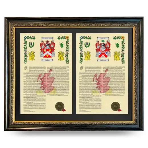 Double Armorial History Framed - Heirloom
