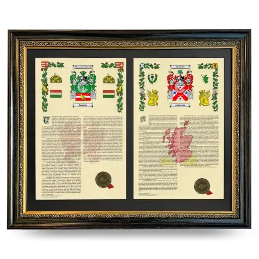 Double Armorial History Framed - Heirloom