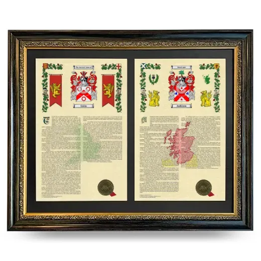 Double Armorial History Framed - Heirloom