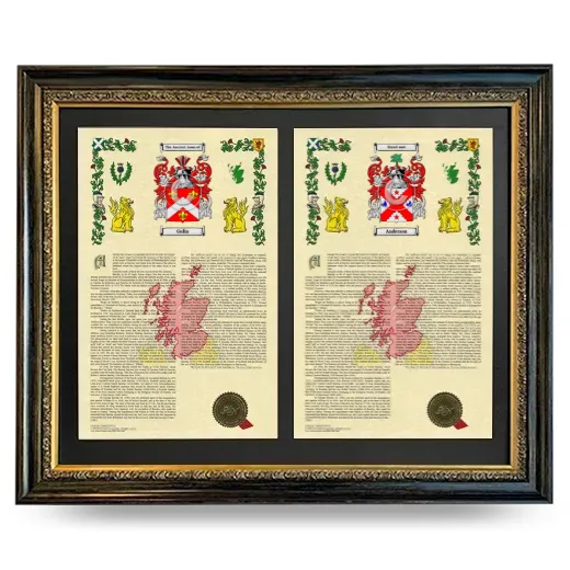Double Armorial History Framed - Heirloom