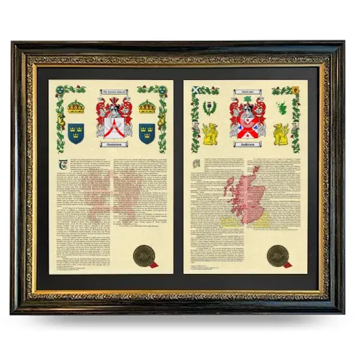 Double Armorial History Framed - Heirloom