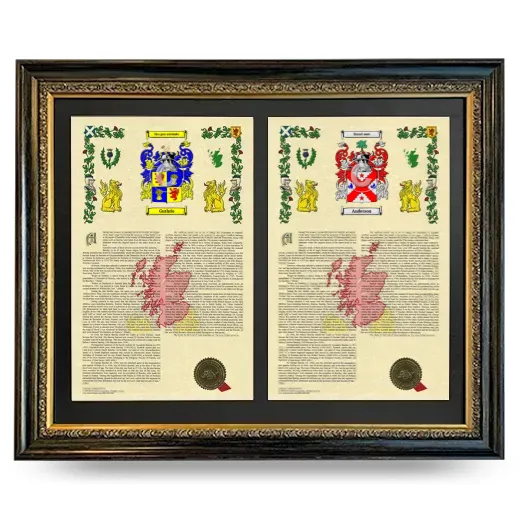 Double Armorial History Framed - Heirloom